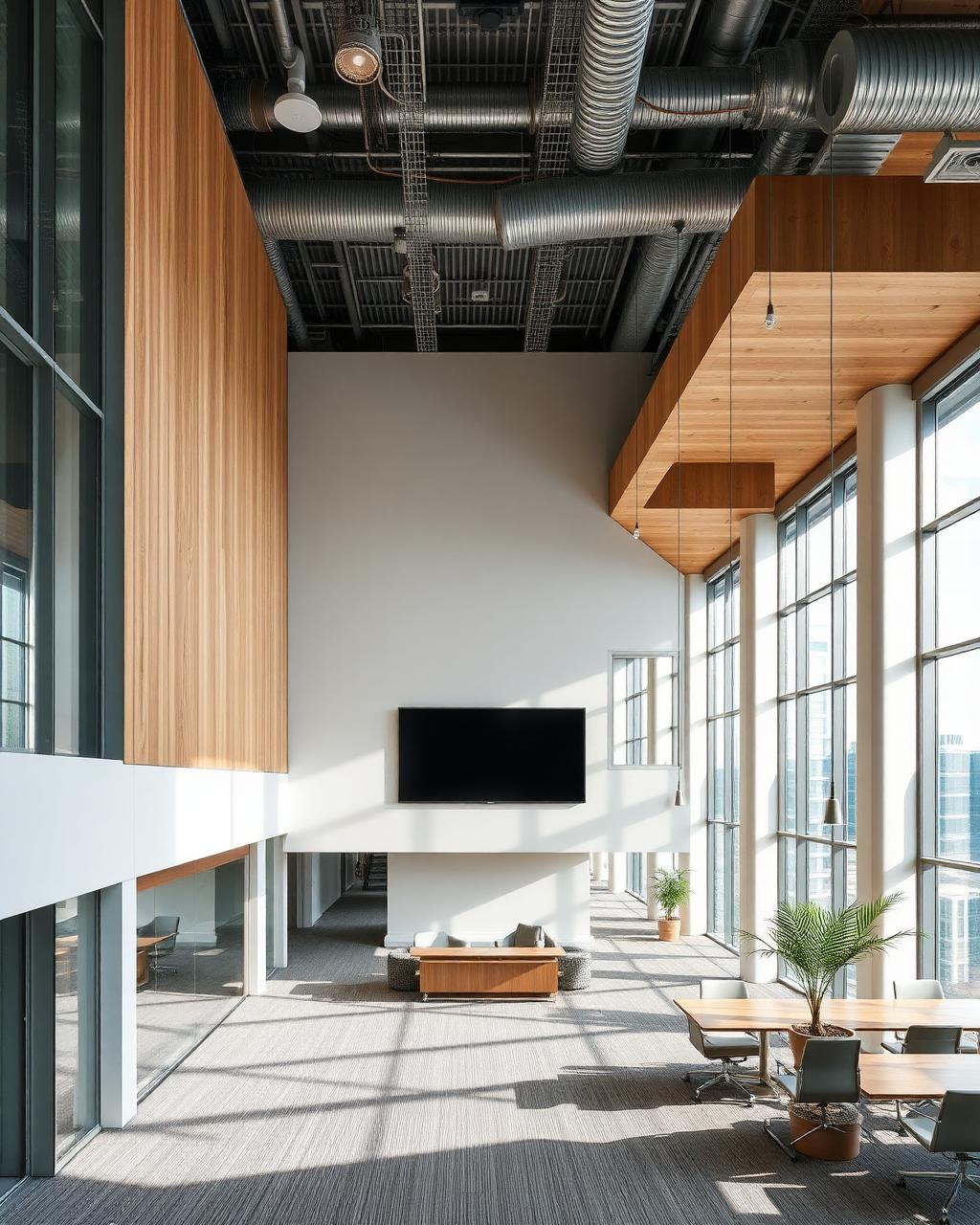 Commercial drywall construction project